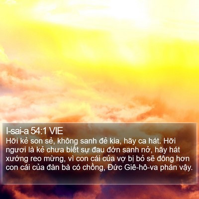 I-sai-a 54:1 VIE Bible Verse Image