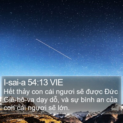 I-sai-a 54:13 VIE Bible Verse Image