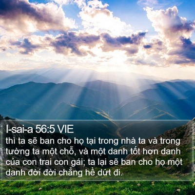 I-sai-a 56:5 VIE Bible Verse Image