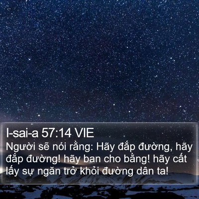 I-sai-a 57:14 VIE Bible Verse Image