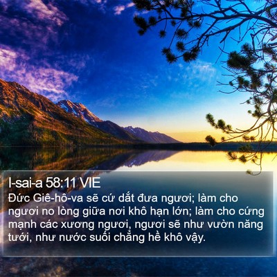 I-sai-a 58:11 VIE Bible Verse Image