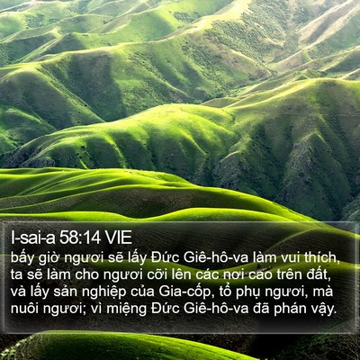 I-sai-a 58:14 VIE Bible Verse Image