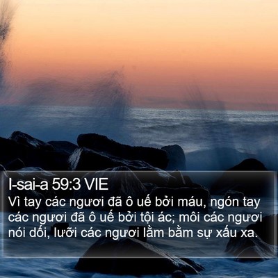 I-sai-a 59:3 VIE Bible Verse Image