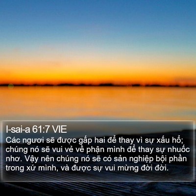 I-sai-a 61:7 VIE Bible Verse Image