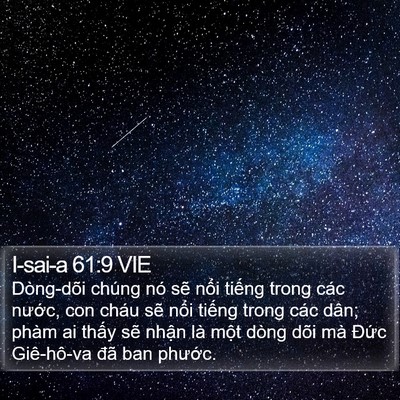 I-sai-a 61:9 VIE Bible Verse Image
