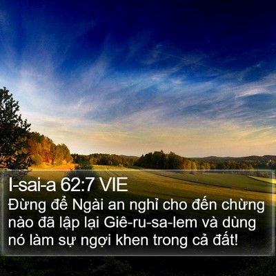 I-sai-a 62:7 VIE Bible Verse Image