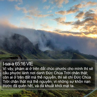 I-sai-a 65:16 VIE Bible Verse Image