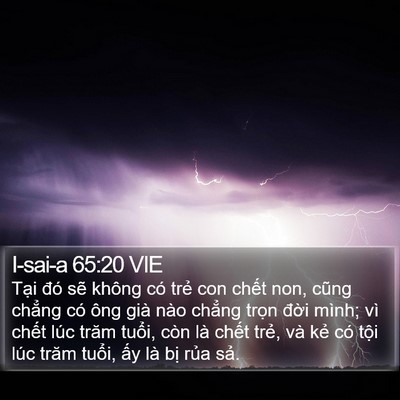 I-sai-a 65:20 VIE Bible Verse Image