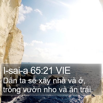 I-sai-a 65:21 VIE Bible Verse Image