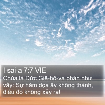 I-sai-a 7:7 VIE Bible Verse Image