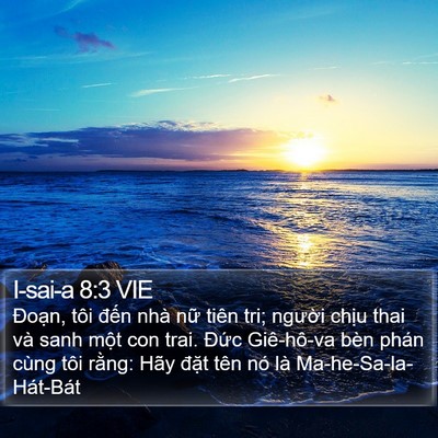 I-sai-a 8:3 VIE Bible Verse Image