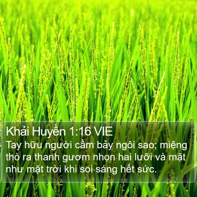 Khải Huyền 1:16 VIE Bible Verse Image