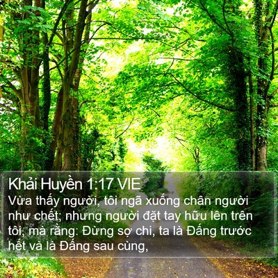 Khải Huyền 1:17 VIE Bible Verse Image