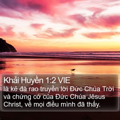 Khải Huyền 1:2 VIE Bible Verse Image