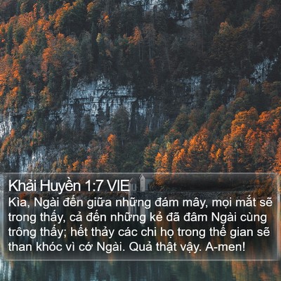 Khải Huyền 1:7 VIE Bible Verse Image