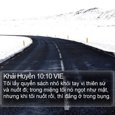 Khải Huyền 10:10 VIE Bible Verse Image