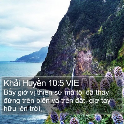 Khải Huyền 10:5 VIE Bible Verse Image