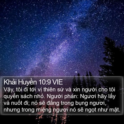 Khải Huyền 10:9 VIE Bible Verse Image
