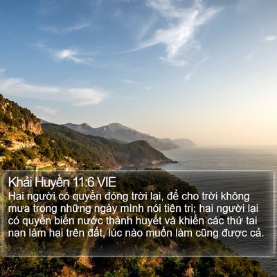 Khải Huyền 11:6 VIE Bible Verse Image