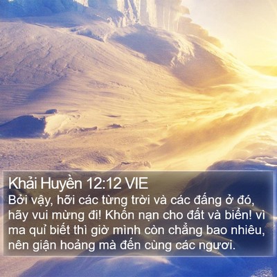 Khải Huyền 12:12 VIE Bible Verse Image