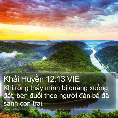 Khải Huyền 12:13 VIE Bible Verse Image
