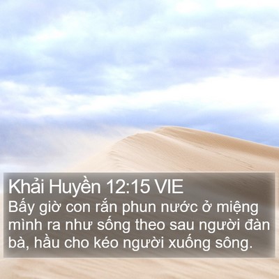Khải Huyền 12:15 VIE Bible Verse Image