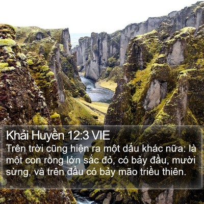 Khải Huyền 12:3 VIE Bible Verse Image
