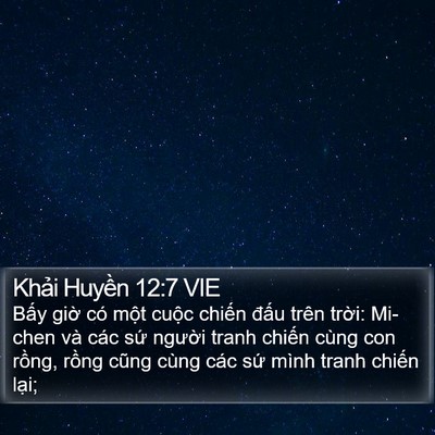 Khải Huyền 12:7 VIE Bible Verse Image