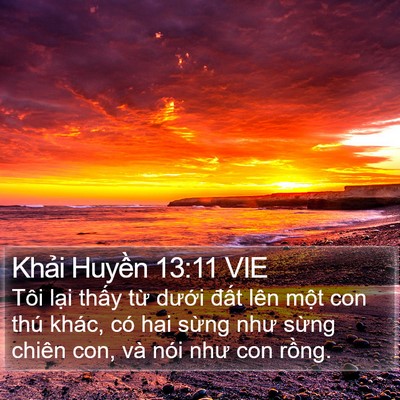 Khải Huyền 13:11 VIE Bible Verse Image