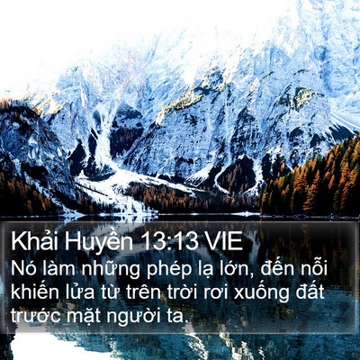 Khải Huyền 13:13 VIE Bible Verse Image