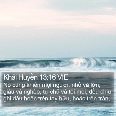 Khải Huyền 13:16 VIE Bible Verse Image