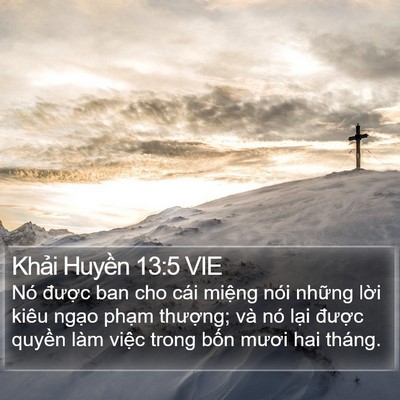Khải Huyền 13:5 VIE Bible Verse Image