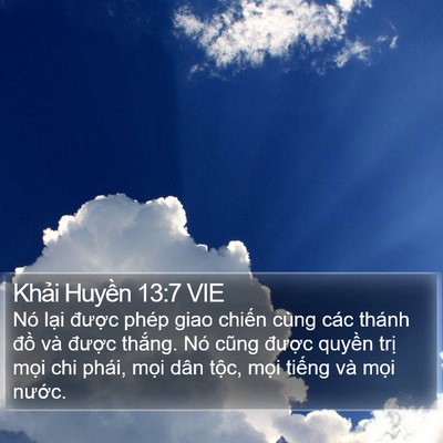 Khải Huyền 13:7 VIE Bible Verse Image