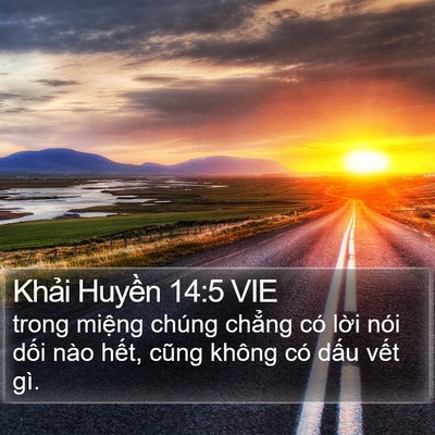 Khải Huyền 14:5 VIE Bible Verse Image
