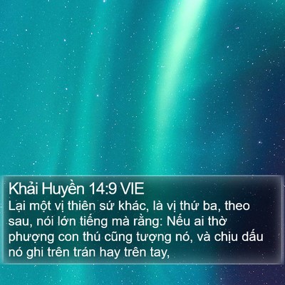 Khải Huyền 14:9 VIE Bible Verse Image