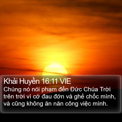 Khải Huyền 16:11 VIE Bible Verse Image