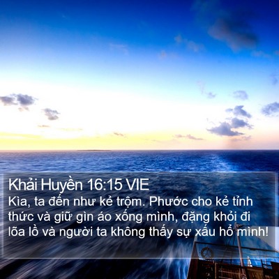 Khải Huyền 16:15 VIE Bible Verse Image