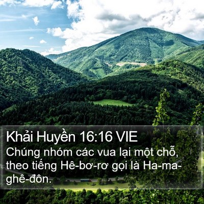 Khải Huyền 16:16 VIE Bible Verse Image