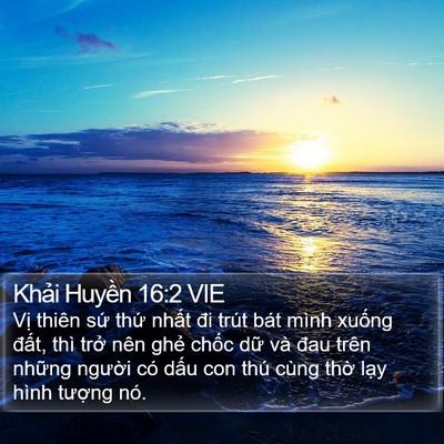 Khải Huyền 16:2 VIE Bible Verse Image