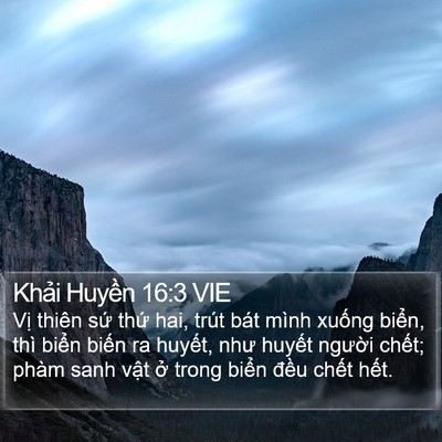 Khải Huyền 16:3 VIE Bible Verse Image