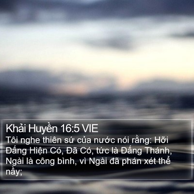 Khải Huyền 16:5 VIE Bible Verse Image