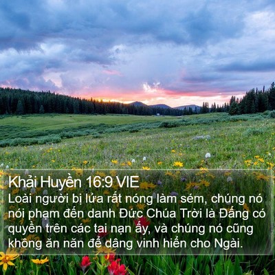 Khải Huyền 16:9 VIE Bible Verse Image