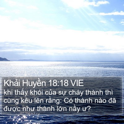 Khải Huyền 18:18 VIE Bible Verse Image