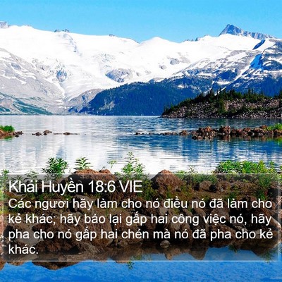 Khải Huyền 18:6 VIE Bible Verse Image