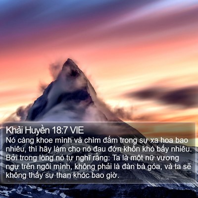 Khải Huyền 18:7 VIE Bible Verse Image