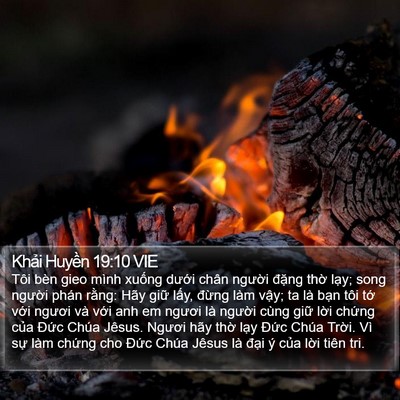 Khải Huyền 19:10 VIE Bible Verse Image