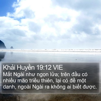 Khải Huyền 19:12 VIE Bible Verse Image