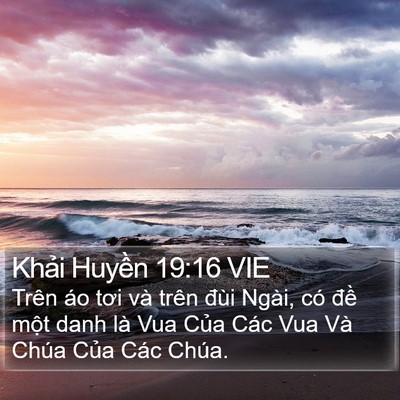 Khải Huyền 19:16 VIE Bible Verse Image