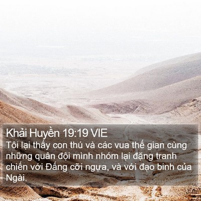 Khải Huyền 19:19 VIE Bible Verse Image