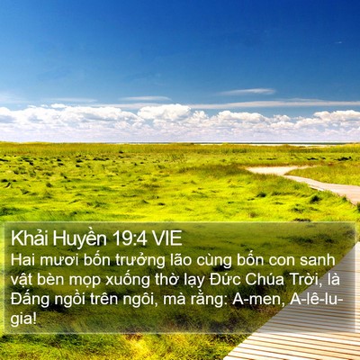 Khải Huyền 19:4 VIE Bible Verse Image